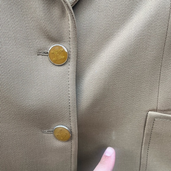 Vintage Celine Paris Tan Wool Blazer // Size 44 - Picture 2 of 7